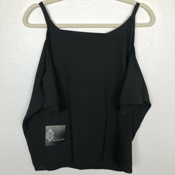 SIGNATURE STUDIOS Modern Cold Shoulder Blouse - Picture 1 of 6